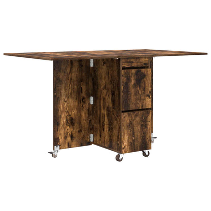 Dinning Table 140 x 80 x 77 cm Engineered Wood Smoked Oak