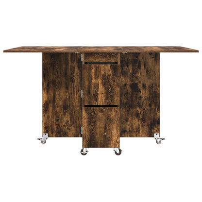 Dinning Table 140 x 80 x 77 cm Engineered Wood Smoked Oak