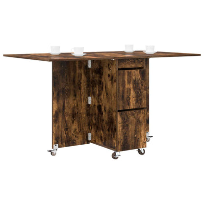 Dinning Table 140 x 80 x 77 cm Engineered Wood Smoked Oak