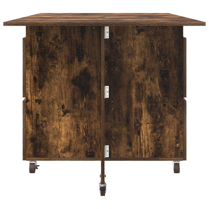 Dinning Table 140 x 80 x 77 cm Engineered Wood Smoked Oak