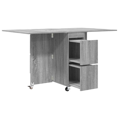 Dinning Table 140 x 80 x 77 cm Engineered Wood Grey Sonoma