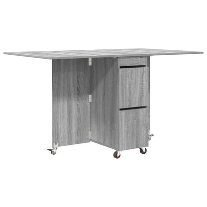 Dinning Table 140 x 80 x 77 cm Engineered Wood Grey Sonoma