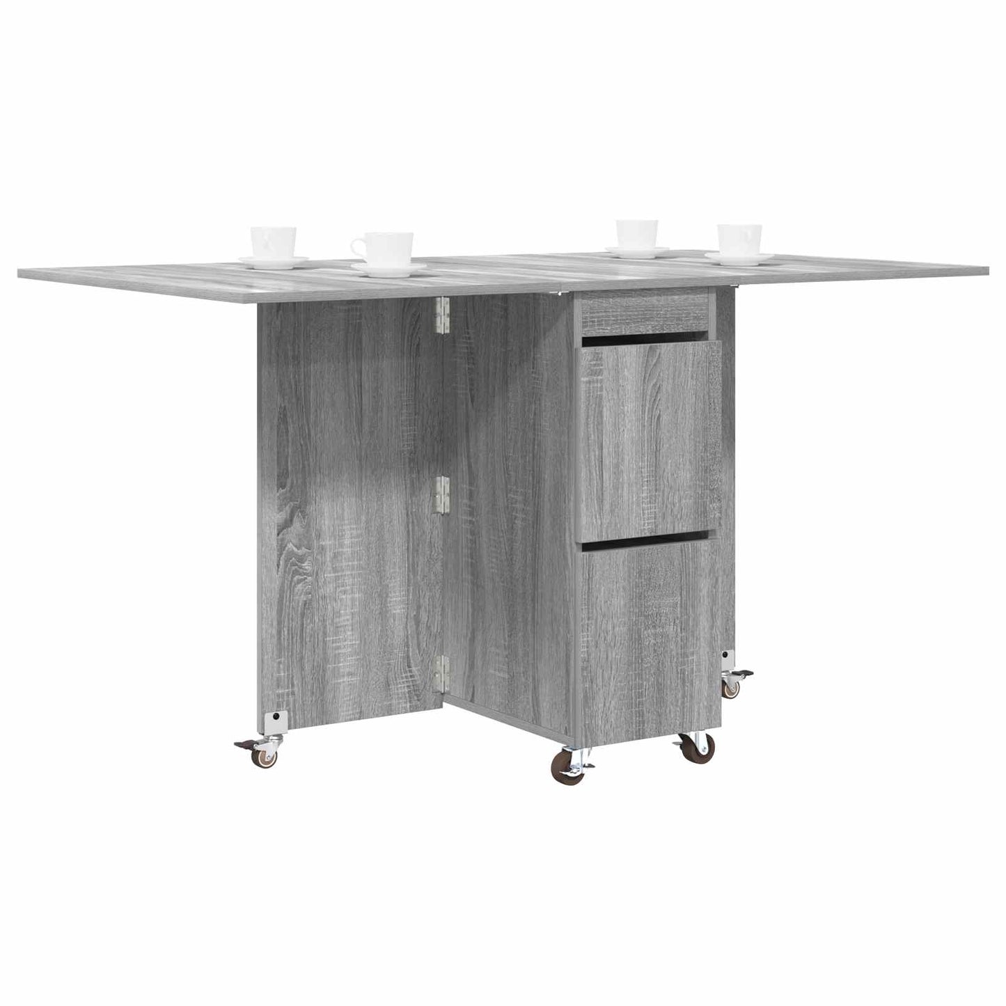 Dinning Table 140 x 80 x 77 cm Engineered Wood Grey Sonoma