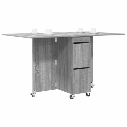 Dinning Table 140 x 80 x 77 cm Engineered Wood Grey Sonoma