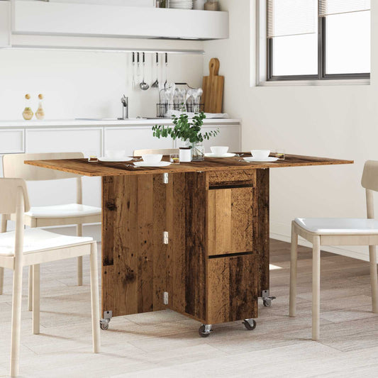 Dinning Table 140 x 80 x 77 cm Engineered Wood Old Wood