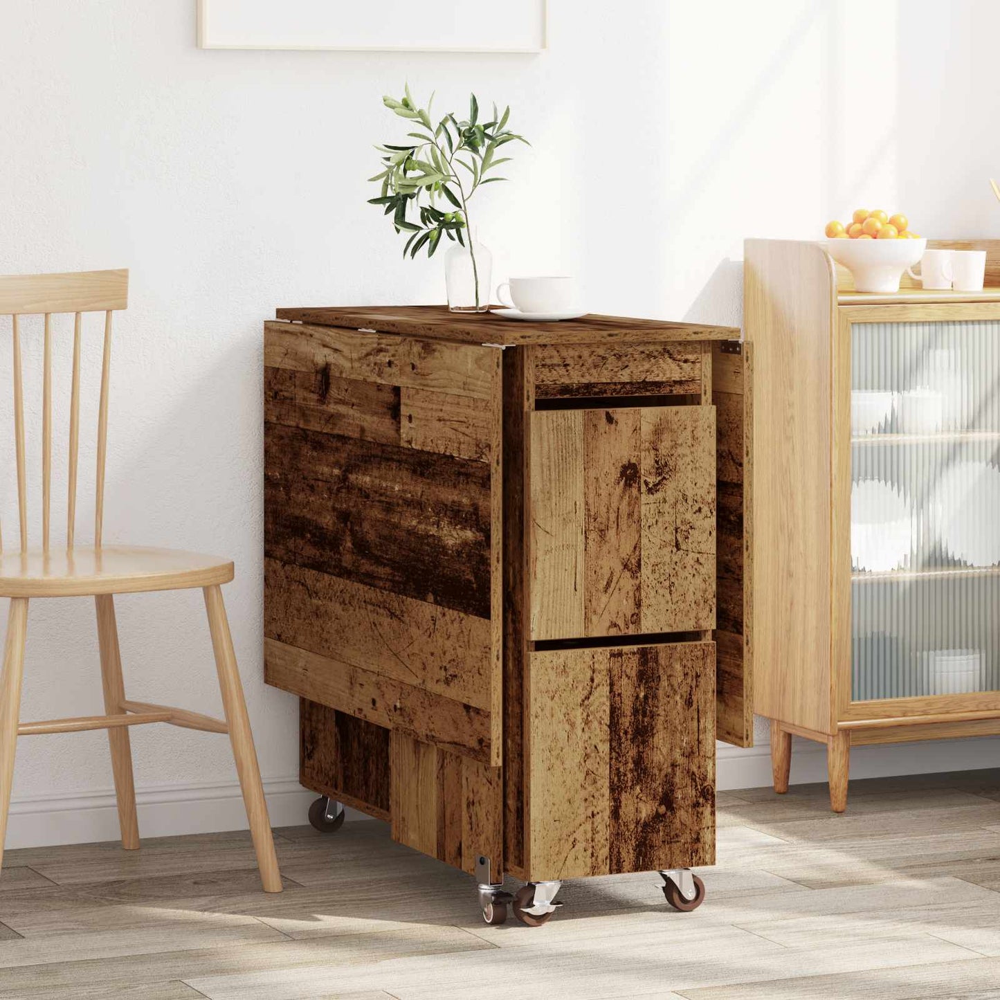 Dinning Table 140 x 80 x 77 cm Engineered Wood Old Wood