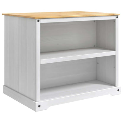 Kitchen Trolley 2 pcs White and Honey Wax 112 x 77 x 91.5 cm