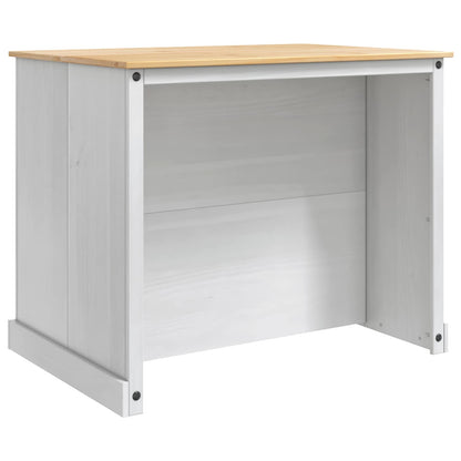 Kitchen Trolley 2 pcs White and Honey Wax 112 x 77 x 91.5 cm