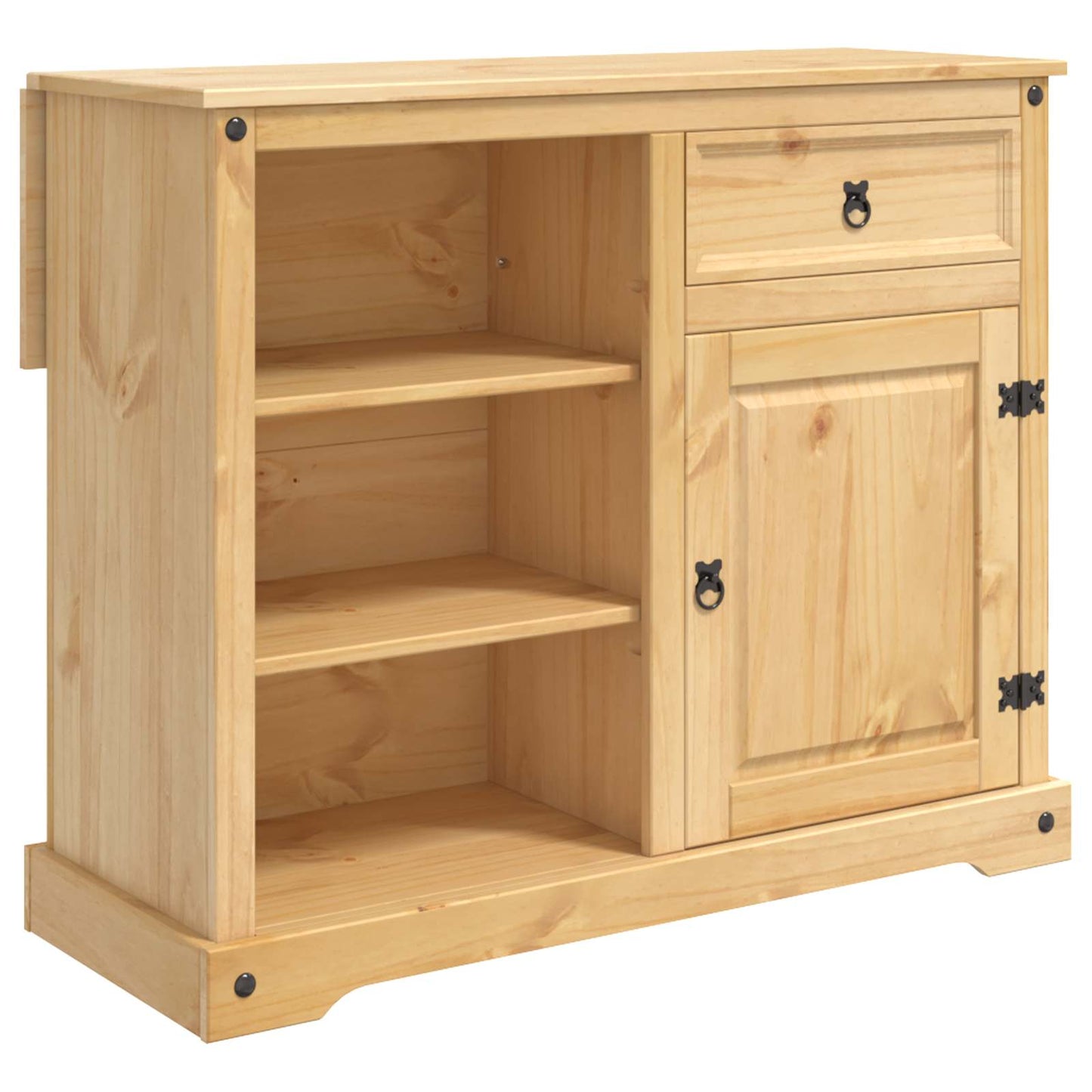 Kitchen Trolley 2 pcs Honey Wax 112 x 70 x 91.5 cm Solid-Pine