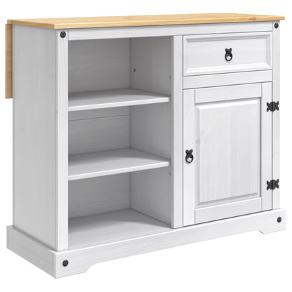 Kitchen Trolley 2 pcs White and Honey Wax 112 x 70 x 91.5 cm