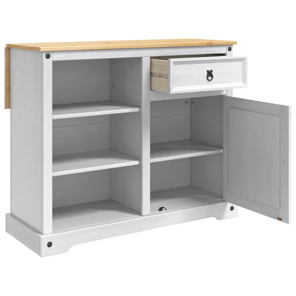 Kitchen Trolley 2 pcs White and Honey Wax 112 x 70 x 91.5 cm