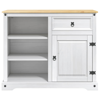 Kitchen Trolley 2 pcs White and Honey Wax 112 x 70 x 91.5 cm