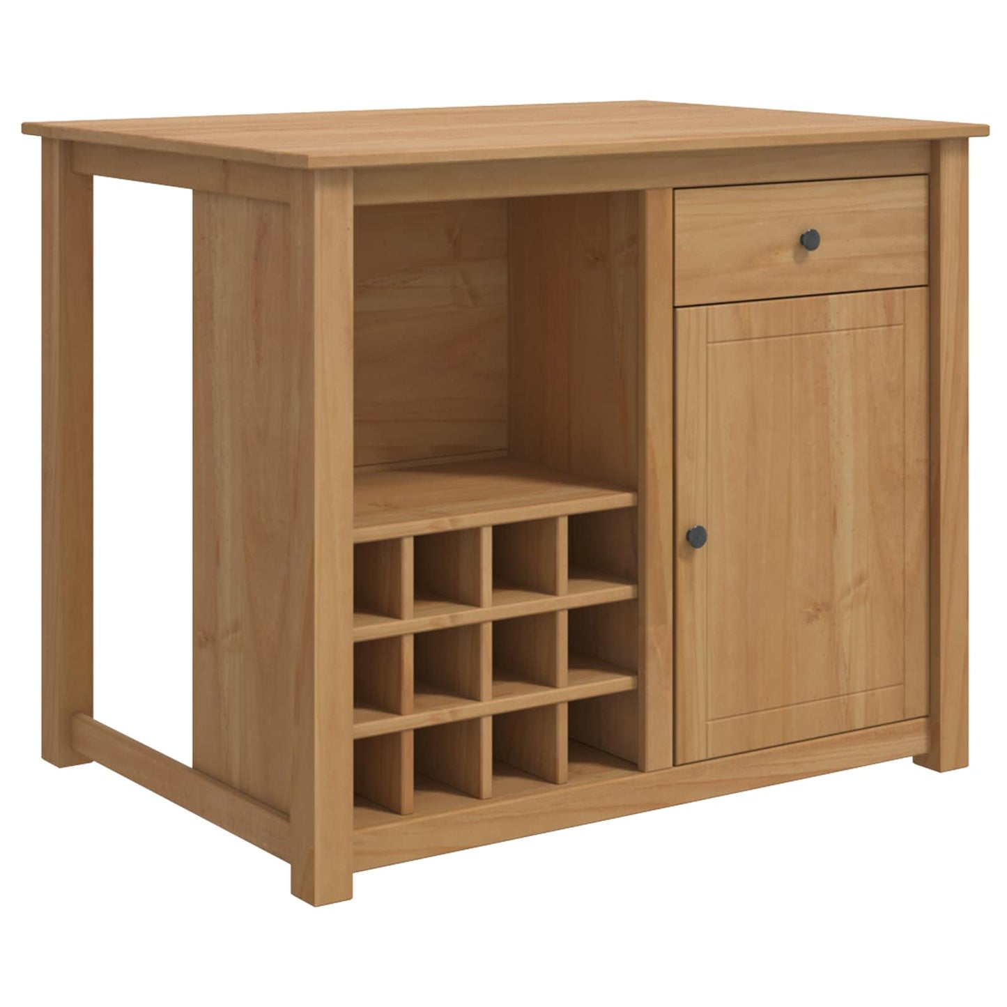 Kitchen Trolley PANAMA 2 pcs Honey Wax 112 x 77 x 90 cm