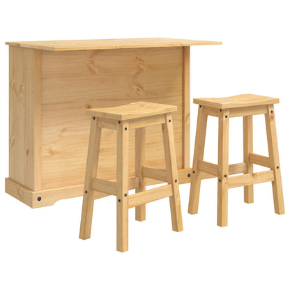 Kitchen Storage with Drawer 2 pcs Honey Wax Solid-Pine