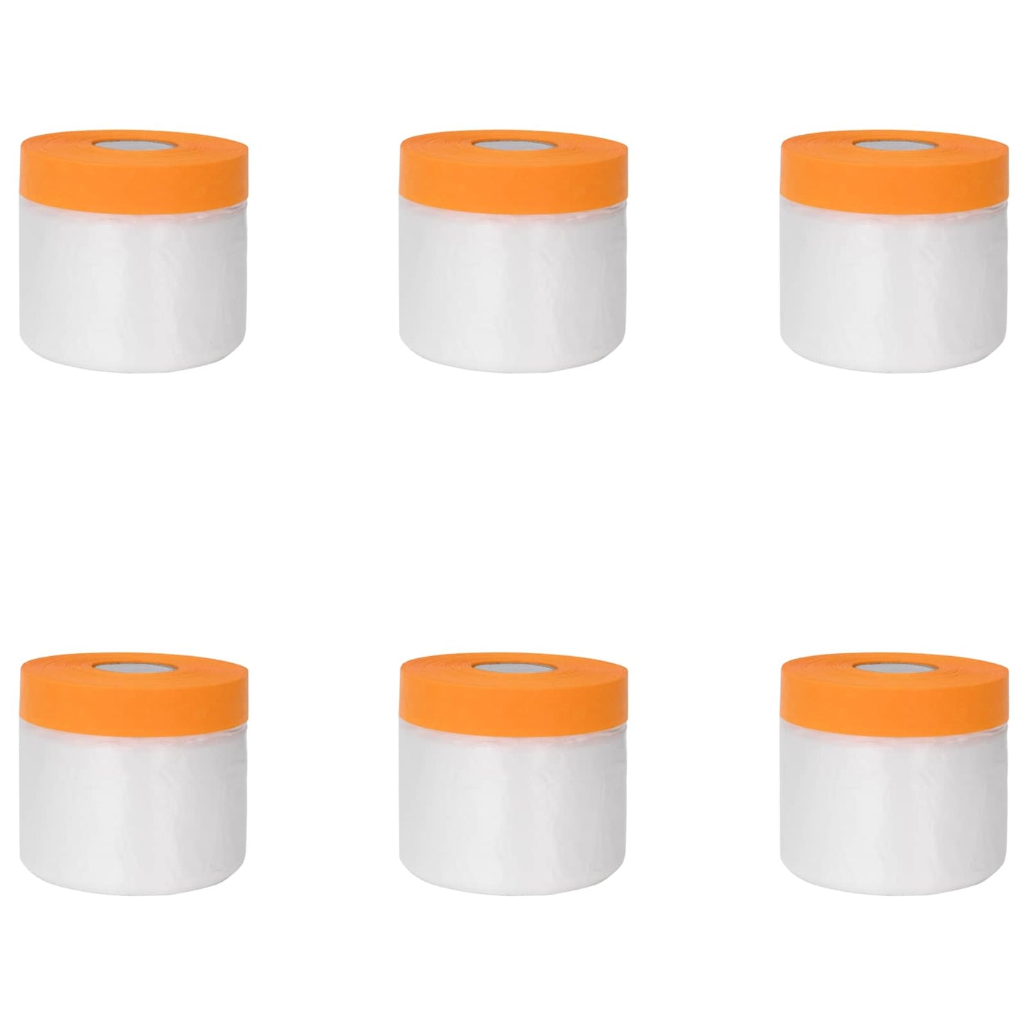 Dust Sheet with Adhesive Tape 6 pcs Transparent 30 x 3300 cm