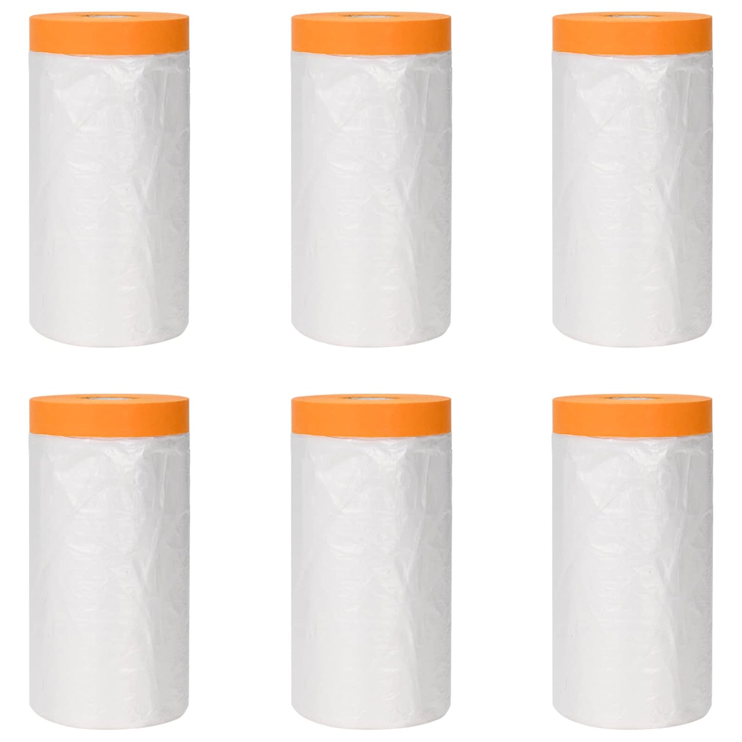 Dust Sheet with Adhesive Tape 6 pcs Transparent 140 x 3300 cm