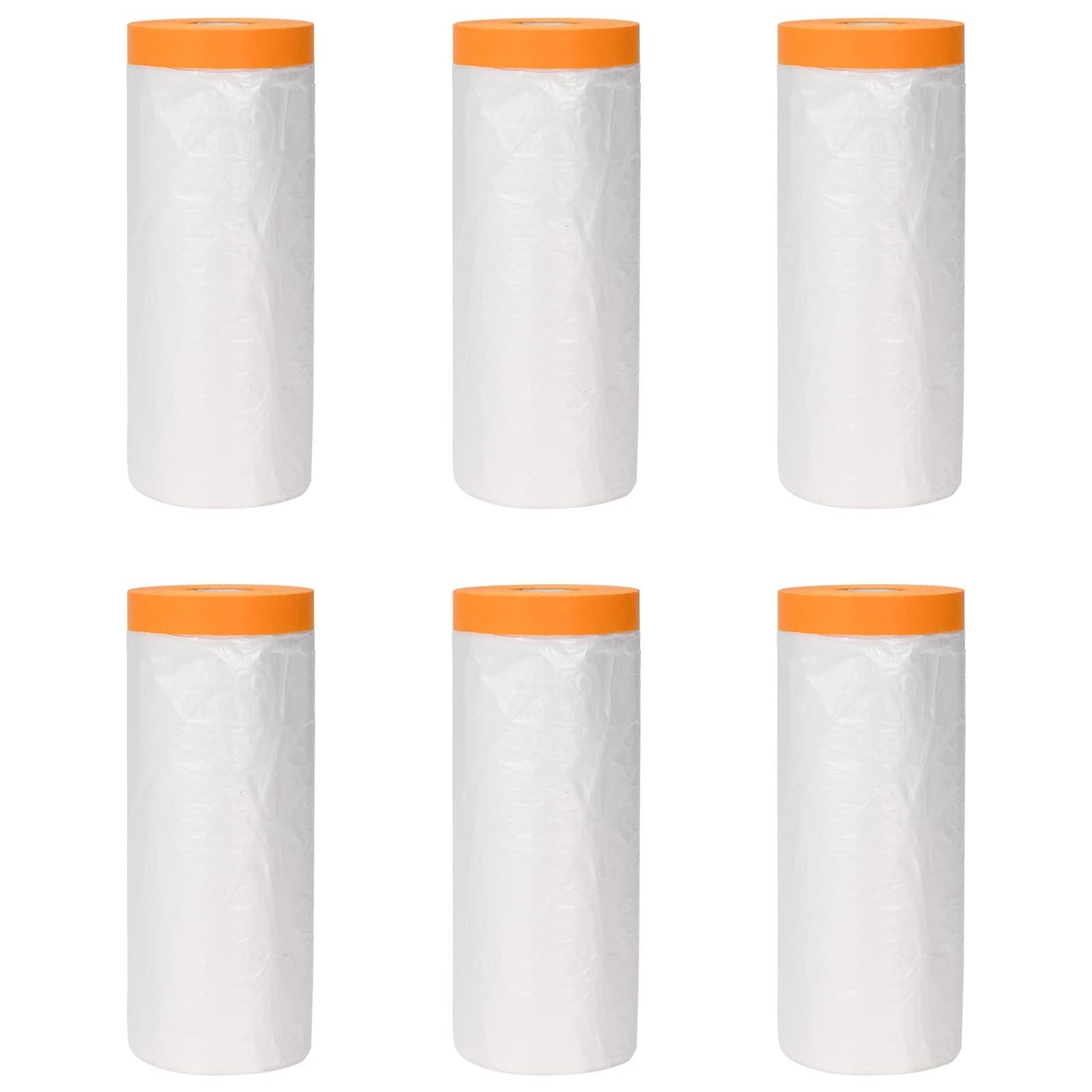 Dust Sheet with Adhesive Tape 6 pcs Transparent 210 x 2000 cm