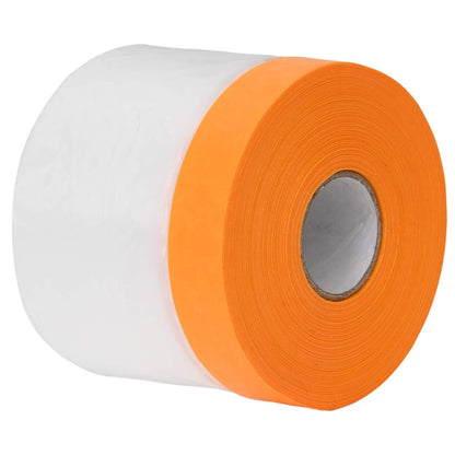 Dust Sheet with Adhesive Tape 12 pcs Transparent 55 x 3300 cm
