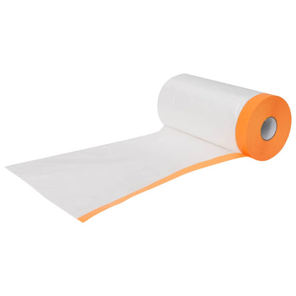 Dust Sheet with Adhesive Tape 12 pcs Transparent 140 x 3300 cm