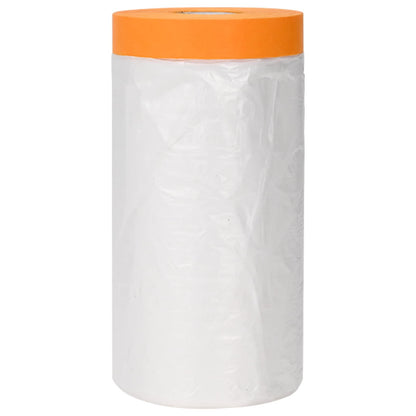 Dust Sheet with Adhesive Tape 12 pcs Transparent 140 x 3300 cm