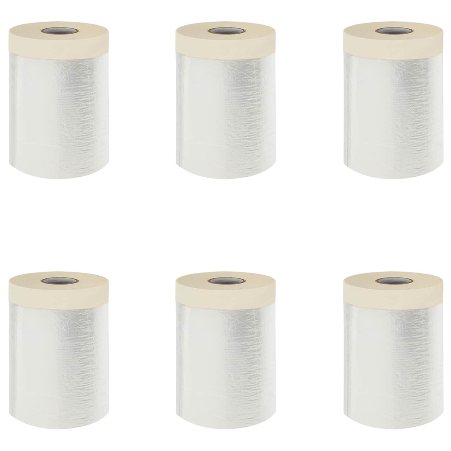 Dust Sheet with Adhesive Tape 6 pcs Transparent 30 x 3300 cm