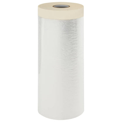 Dust Sheet with Adhesive Tape 6 pcs Transparent 110 x 3300 cm