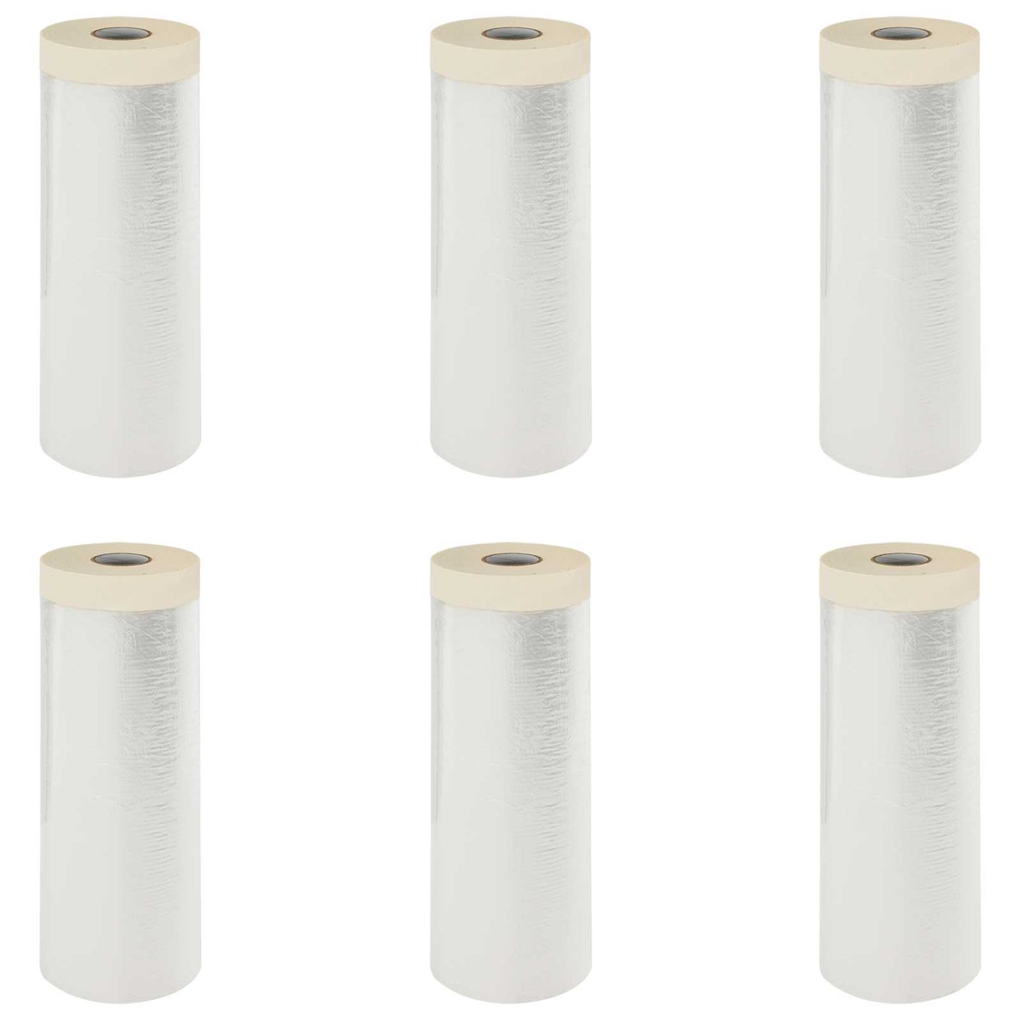 Dust Sheet with Adhesive Tape 6 pcs Transparent 240 x 2000 cm