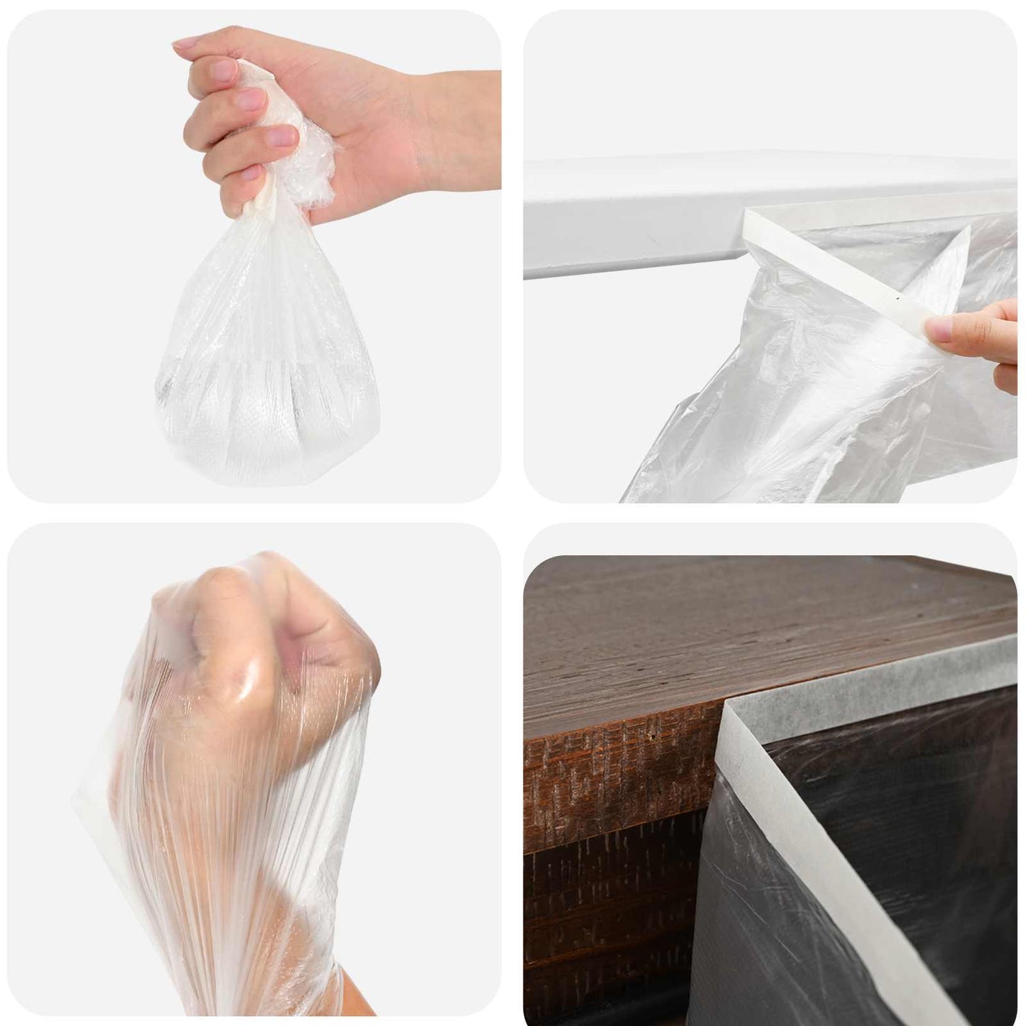 Dust Sheet with Adhesive Tape 12 pcs Transparent 55 x 3300 cm