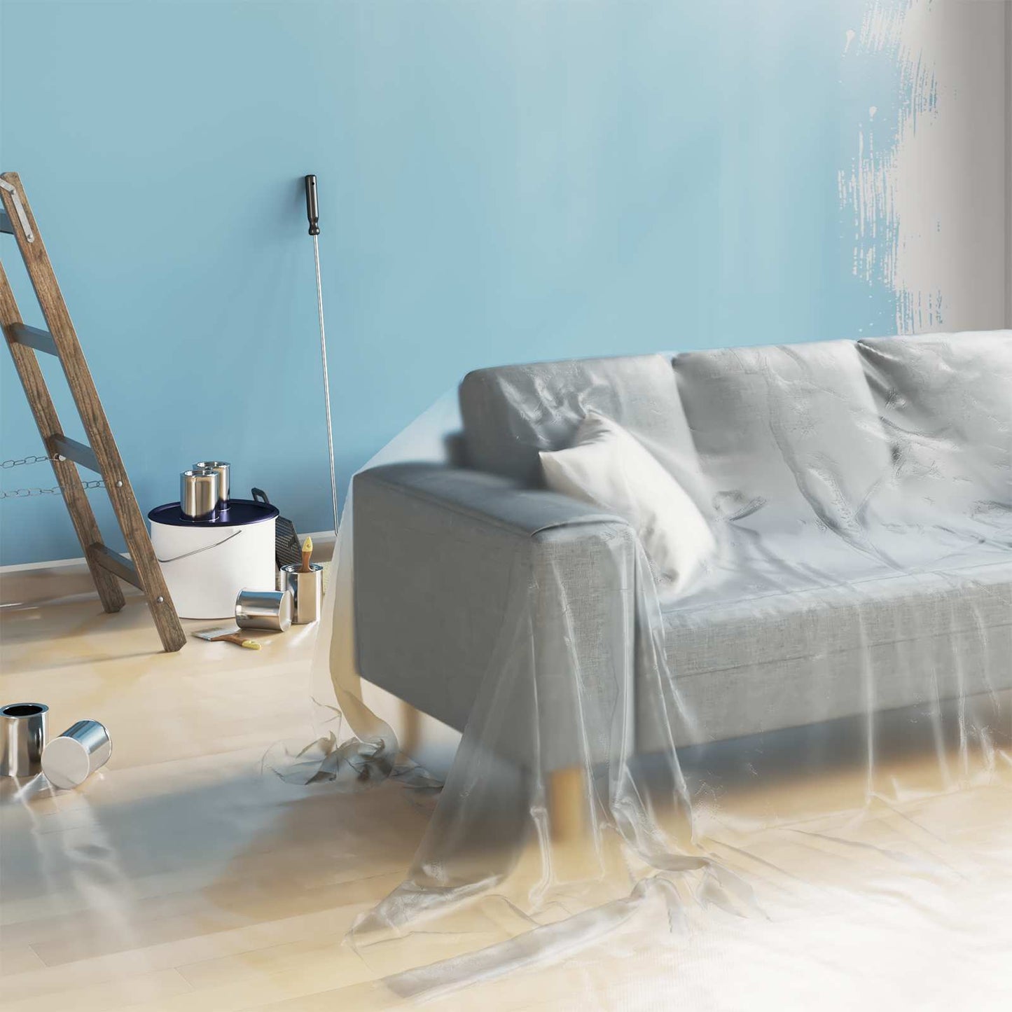 Dust Sheet 6 pcs Transparent 400 x 500 cm HDPE