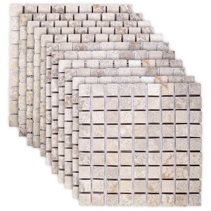 Mosaic Tiles Cream 30 x 30 cm Marble