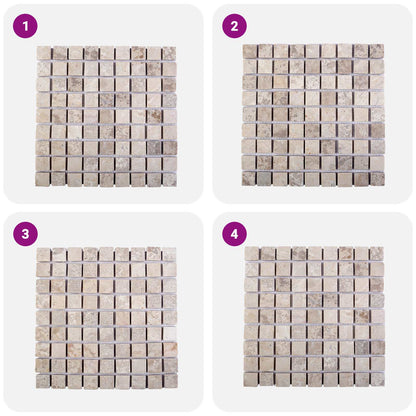 Mosaic Tiles Cream 30 x 30 cm Marble
