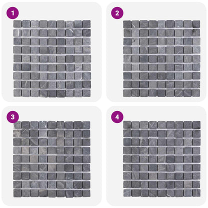 Mosaic Tiles Grey 30 x 30 cm Marble