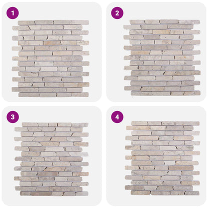 Mosaic Tiles Cream 30 x 30 cm Marble
