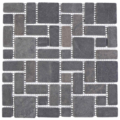 Mosaic Tiles Grey 30 x 30 cm Marble