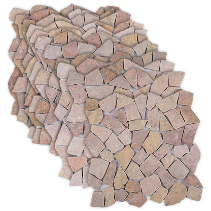 Mosaic Tiles Red 30 x 30 cm Marble