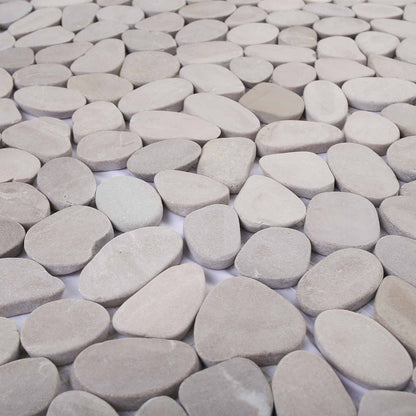 Pebble Tiles Taupe 30 x 30 cm River Pebble