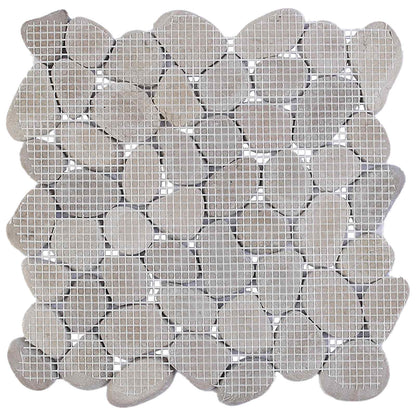Pebble Tiles Taupe 30 x 30 cm River Pebble
