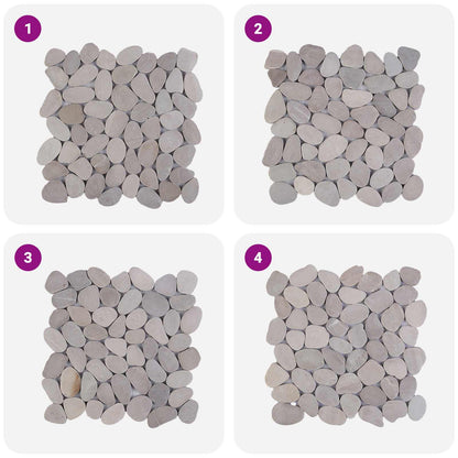 Pebble Tiles Taupe 30 x 30 cm River Pebble