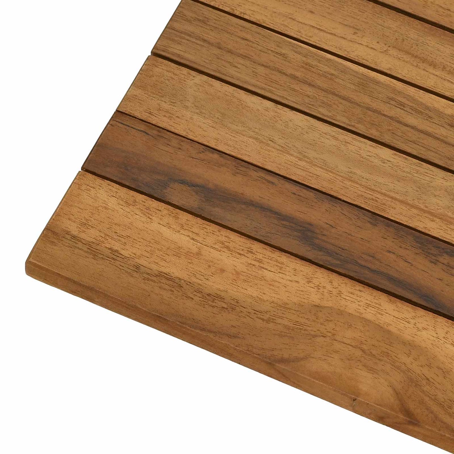 Table Top 40 x 40 x 3.5 cm Square Solid Teak Wood Natural