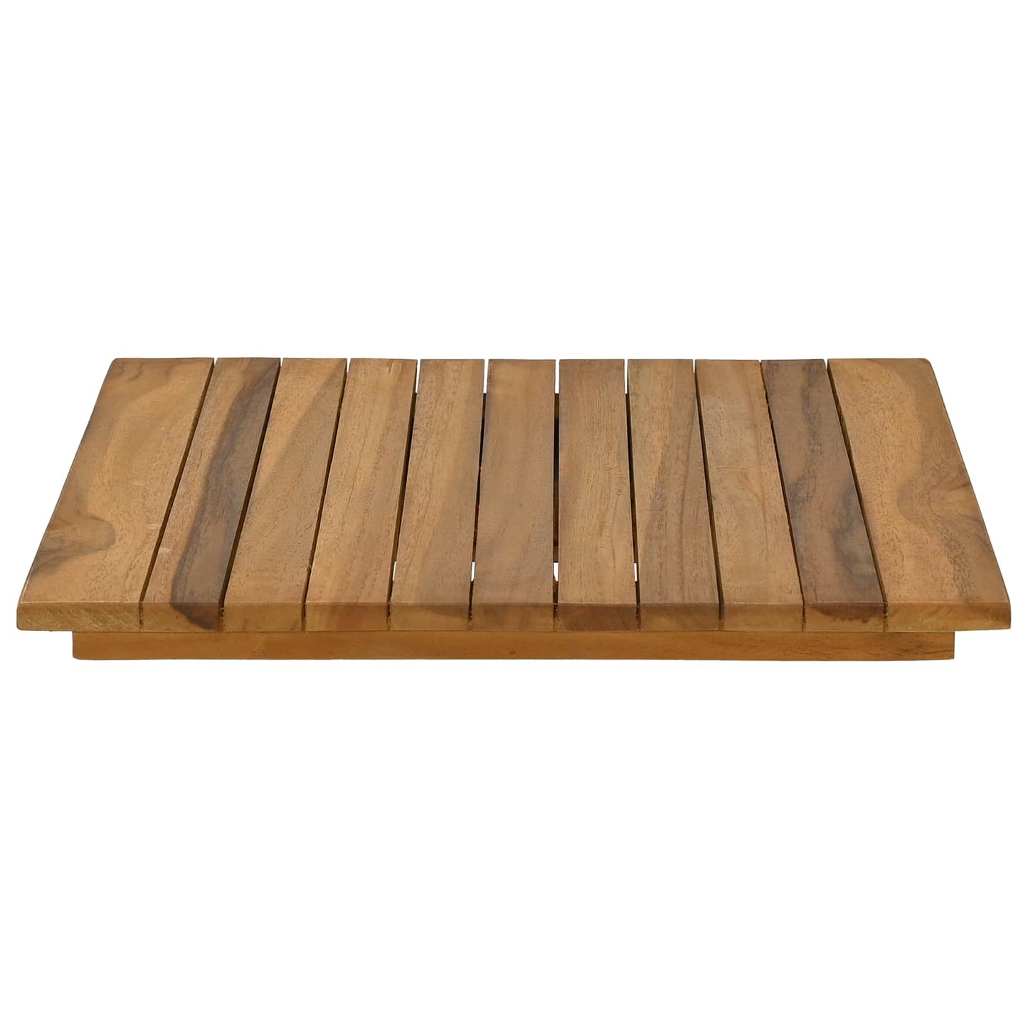 Table Top 40 x 40 x 3.5 cm Square Solid Teak Wood Natural
