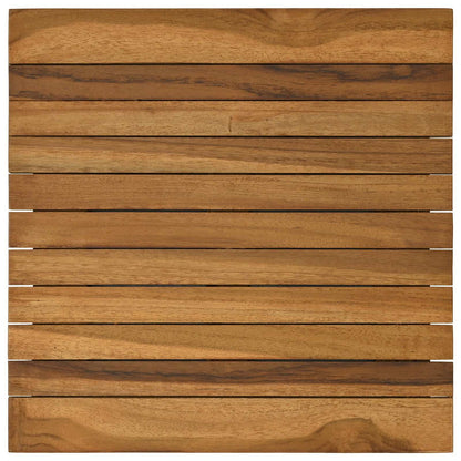 Table Top 40 x 40 x 3.5 cm Square Solid Teak Wood Natural