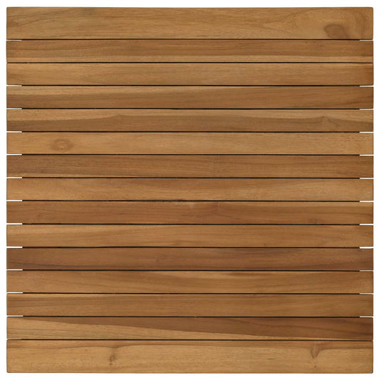 Table Top 60 x 60 x 3.5 cm Square Solid Teak Wood Natural