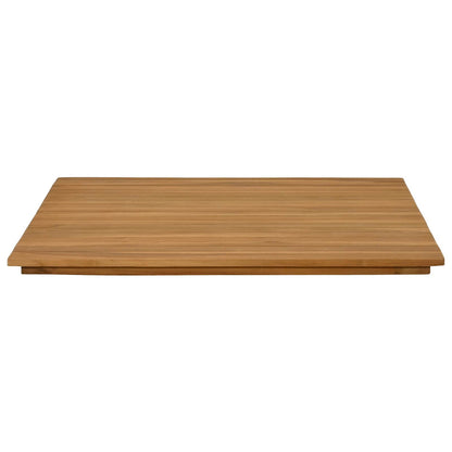 Table Top 70 x 70 x 3.5 cm Square Solid Teak Wood Natural