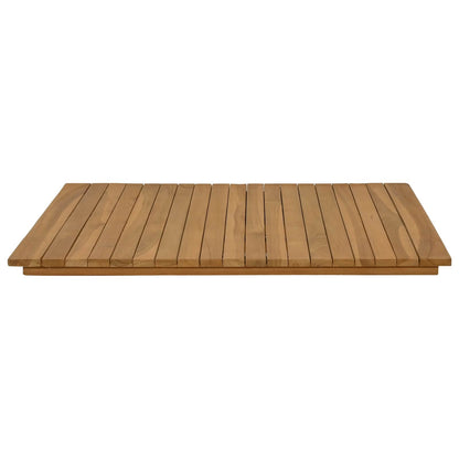 Table Top 70 x 70 x 3.5 cm Square Solid Teak Wood Natural