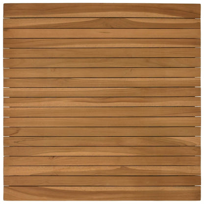 Table Top 70 x 70 x 3.5 cm Square Solid Teak Wood Natural