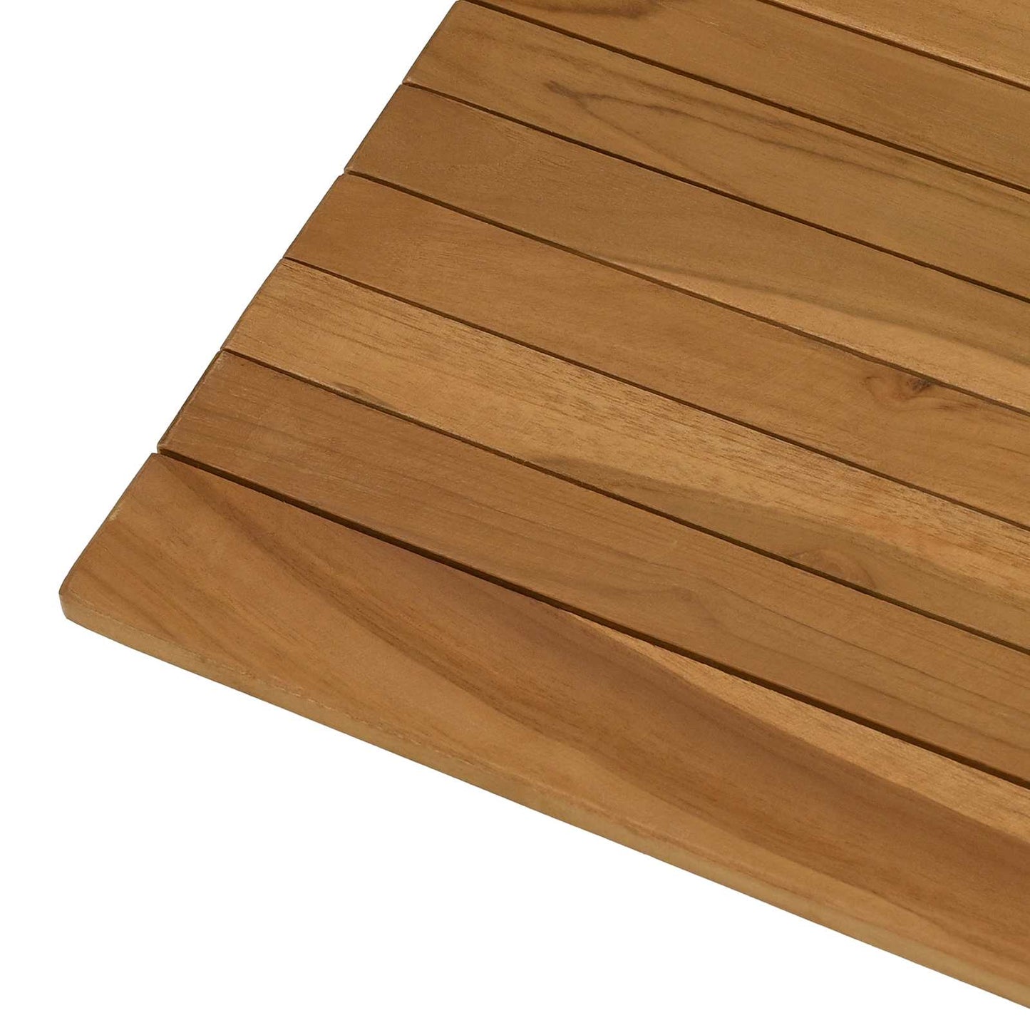 Table Top 80 x 80 x 3.5 cm Square Solid Teak Wood Natural
