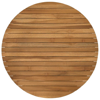 Table Top Ø 70 x 3.5 Round Solid Teak Wood Natural