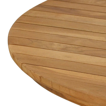 Table Top Ø 80 x 3.5 Round Solid Teak Wood Natural