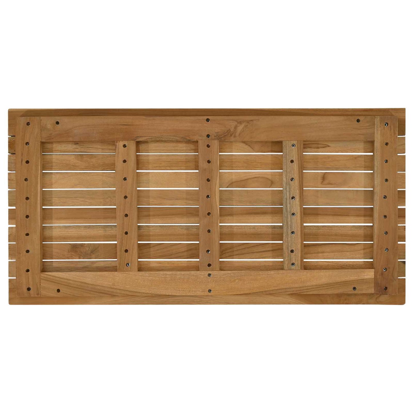Table Top 80 x 40 x 3.5 cm Rectangular Solid Teak Wood Natural
