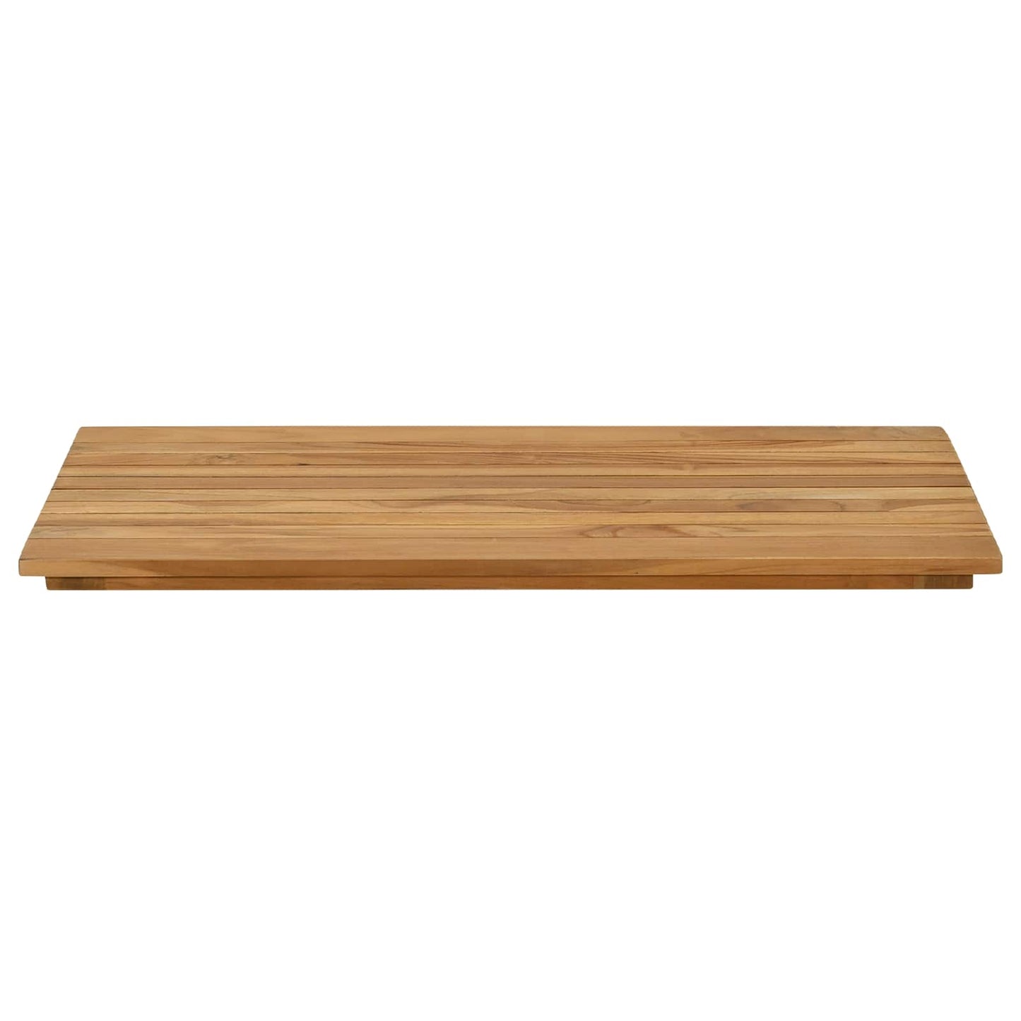 Table Top 80 x 40 x 3.5 cm Rectangular Solid Teak Wood Natural